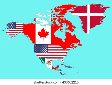 political-map-north-america-flags-260nw-438602215.webp